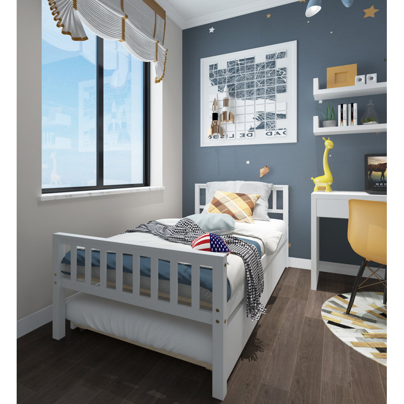 Harriet Bee Desiray Twin Platform Bed with Trundle by Harriet Bee Reviews Wayfair